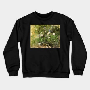 a corner of the rose garden - Berthe Morisot Crewneck Sweatshirt